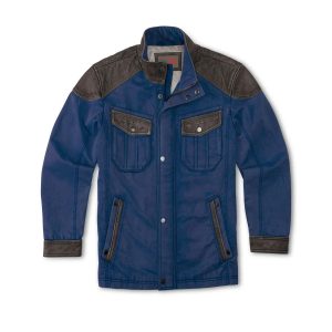 Daim Moto Buy One Get One Free Navy Leather Jacket