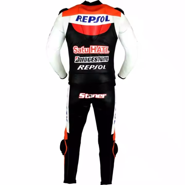 Honda Motorbike Racing Leather Suit - Image 2