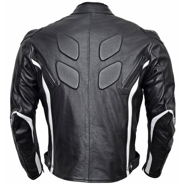 Black Jet Daim Moto Motorbike Leather Jacket - Image 2
